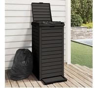 vidaXL Poubelle d'extérieur noire 41x41x86 cm Polypropylène