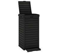 vidaXL Poubelle d'extérieur noire 41x41x86 cm Polypropylène