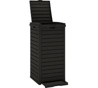 vidaXL Poubelle d'extérieur noire 41x41x86 cm Polypropylène