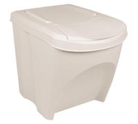 vidaXL Poubelles empilables 152199 — 3 pièces 75 L Polypropylène Blanc