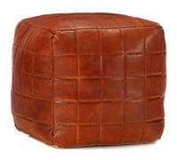 VidaXL Pouf Cuir - Brun roux