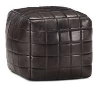 VidaXL Pouf Cuir