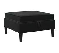vidaXL Pouf avec Rangement Noir Velours
