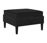 vidaXL Pouf avec Rangement Noir Velours, Rangement spacieux, canapé ergonomique, design moderne, mobilier rembourré, assise douce, mousse confortable