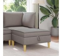 vidaXL Pouf avec Rangement Taupe Tissu