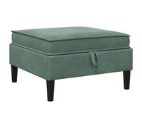 vidaXL Pouf avec Rangement Vert Mer Velours, Salon, canapé moderne, élégant en velours, rectangulaire, espace de rangement, pratique et stylé