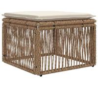 vidaXL Pouf beige en polyrotin