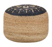 VidaXL Pouf - Bleu Jute