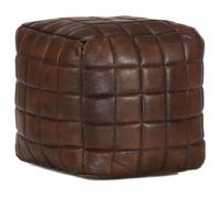 VIDAXL Pouf Chèvre Marron