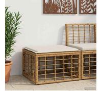 vidaXL Tabouret de jardin en polyrotin naturel