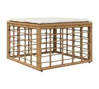 vidaXL Pouf de Jardin Naturel polyrotin, Canapé de jardin rustique, résistant aux intempéries, modulable, idéal pour se détendre, design convertible