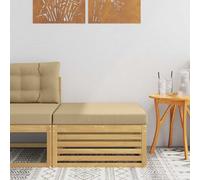 vidaXL Pouf d'Extérieur Bois d'Acacia Massif Blanc