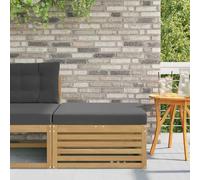 vidaXL Pouf d'Extérieur Bois d'Acacia Massif Blanc