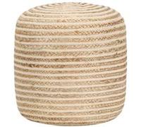 vidaXL Pouf fait à la main en jute 40 x 45 cm Beige