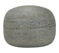 vidaXL Pouf fait à la main en jute – Repose-pied 45x30 cm vert olive