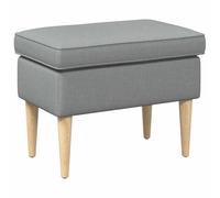 vidaXL Pouf Gris clair 55 x 35 x 41 cm Polyester 42029976