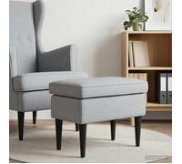 vidaXL Pouf Gris clair 55 x 35 x 41 cm Tissu 42029992