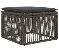 vidaXL Pouf gris en polyrotin