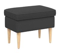 vidaXL Pouf Gris foncé 55 x 35 x 41 cm Bouclé