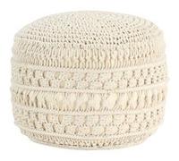 Pouf macramé fait main 45x30 cm katoen324002