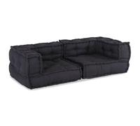 vidaXL Pouf modulaire Anthracite 140x70x36 Tissu, canapé, canapé Convertible, canapé Tissu, canapé modulable, Coussin Palette, canapé de Sol, Divan