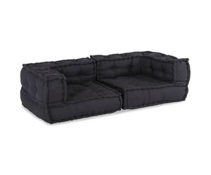 vidaXL Pouf modulaire Anthracite 140x70x36 Tissu, canapé, canapé Convertible, canapé Tissu, canapé modulable, Coussin Palette, canapé de Sol, Divan