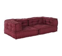 vidaXL Pouf modulaire marron 140x70x36 tissu