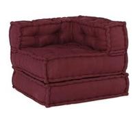 vidaXL Pouf modulaire marron 70x70x54 tissu, canapé, canapé convertible, canapé tissu, canapé modulable, coussin palette, 4019029 Marron