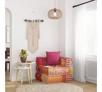 vidaXL Pouf Modulaire Patchwork Tissu