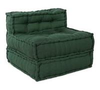 vidaXL Pouf modulaire vert 70x70x54 tissu, canapé, canapé convertible, canapé tissu, canapé modulable, coussin palette, 4019034 Vert