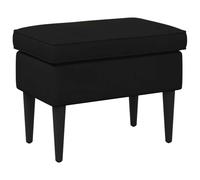 vidaXL Pouf Noir 55 x 35 x 41 cm Velours