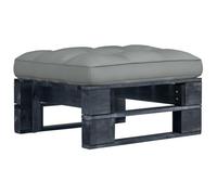 vidaXL Tabouret de jardin à palettes Noir Bois de pin imprégné