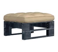 vidaXL Pouf palette de jardin - Noir