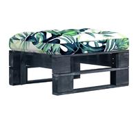 VIDAXL Pouf Palette Jardin - Noir