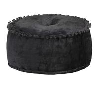 VidaXL Pouf Rond Velours - Anthracite