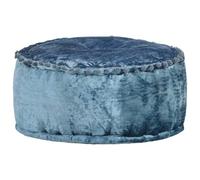 vidaXL Pouf Rond Velours 40x20 cm Bleu