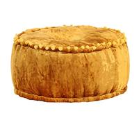 vidaXL Pouf rond Repose-pied velours 40x20 cm Moutarde