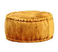 vidaXL Pouf Rond Repose-pied de Salle de Séjour Tabouret de Salon Repose-pied de Chambre à Coucher Maison Intérieur Velours 40x20 cm Moutarde