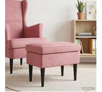 vidaXL Pouf Rose 55 x 35 x 41 cm Velours 42029990