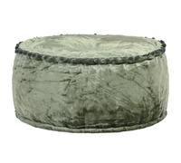 VidaXL Pouf Velours Rond - Vert
