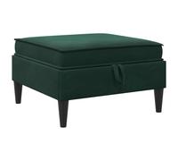 vidaXL Poufs de rangement en velours vert foncé, canapé moderne, style velours élégant, rectangle, grand espace, confortable et cool
