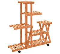 vidaXL Présentoir à fleurs avec roulettes 95x25x101 cm Sapin massif