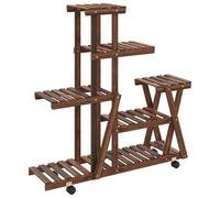 vidaXL Présentoir à fleurs avec roulettes 95x25x101 cm Sapin massif