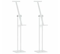 vidaXL Présentoirs de salon 2 pcs Blanc 26,5 x 26,5 x 127 cm Fer