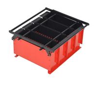 vidaXL Compacteur, Acier, Papier 38x31x18 cm Noir et Rouge