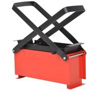 vidaXL Presse à papier de recyclage – Compacteur acier 34x14x14 cm Noir et Rouge