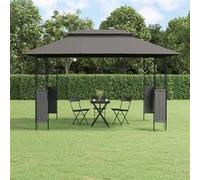 vidaXL Pavillon avec toit Anthracite 400x300x270 cm Acier