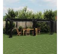 vidaXL Pavillon avec parois en filet Anthracite 6x3 m acier