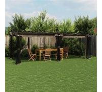 vidaXL Tonnelle avec parois en filet taupe 6x3 m acier 4003916