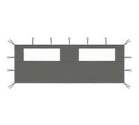 vidaXL Paroi Latérale de Belvédère avec Fenêtres Paroi Latérale de Tente de Réception Pavillon Jardin Terrasse Extérieur 6x2 m Anthracite
